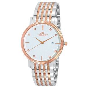 Adee Kaye Men's Simplicity White Dial Watch - AK4801-MTTRG